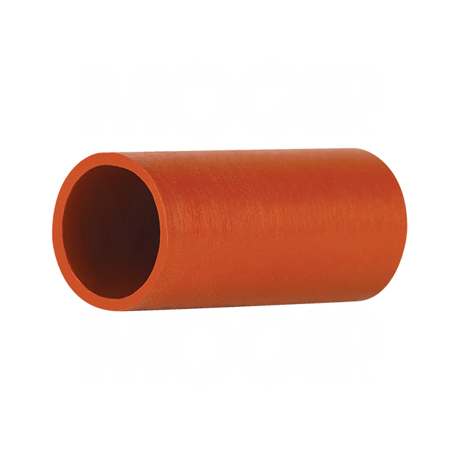 Capuchón de silicona para tubo de aluminio curvado de 9” con enganche de latón